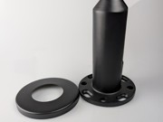Round base mount spigot in Black